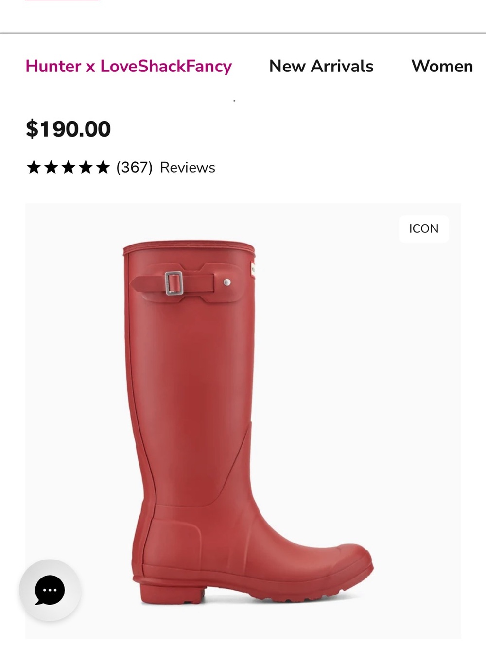 Hunter Original Tall Waterproof Rain Boots in Military Red Womens size 7 - Picture 9 of 9